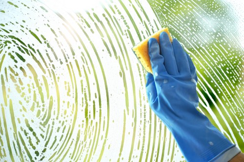 Professional carpet cleaner preparing equipment in a SE24 home