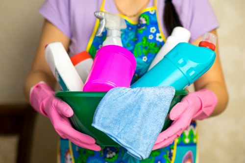 Local carpet cleaner treating stains in a Herne Hill property