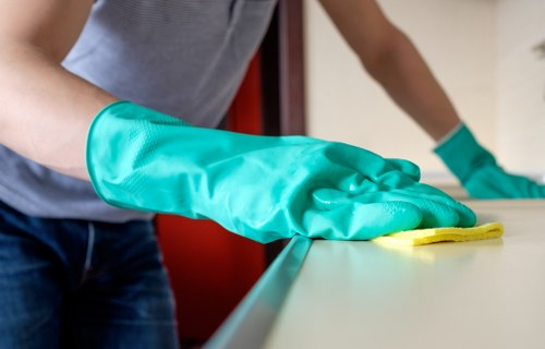 Charity donation of reusable textile and cleaning-related items