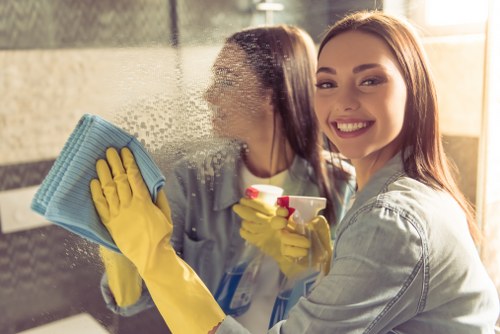 Cleaning technician preparing a carpet care appointment